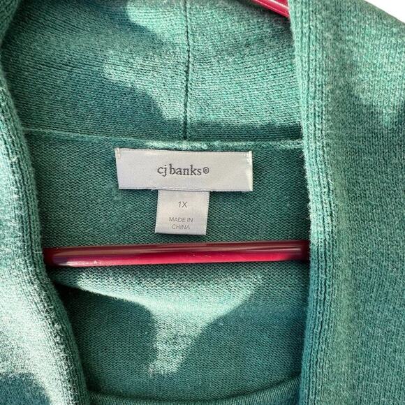 CJ Banks women’s one piece tank and cardigan sweater set, women's size 1X - Picture 9 of 10